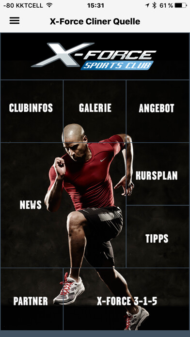 Emulate iPhone app X-Force Sports Club using MyAndroid
