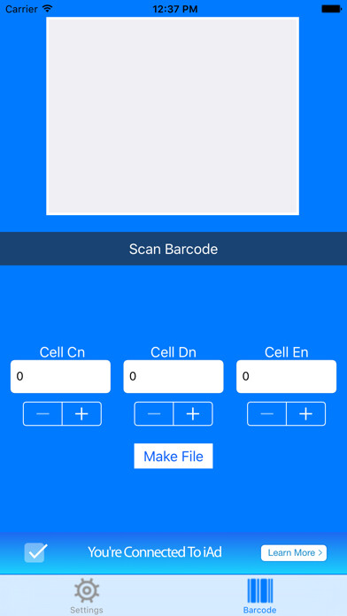 Emulate iPhone app XLScanner - Barcode to xls via email using MyAndroid Emulate iPhone app XLScanner - Barcode to xls via email using MyAndroid