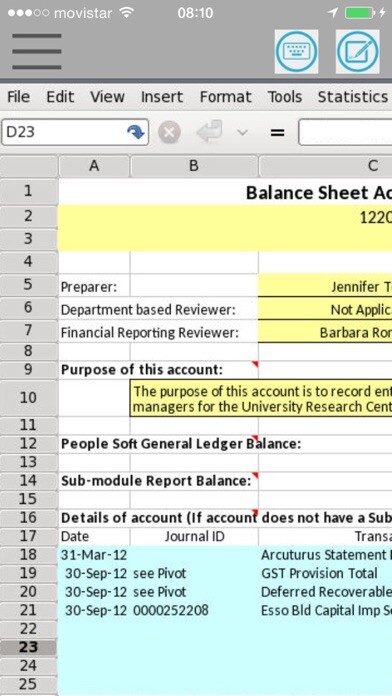 Emulate iPhone app XlsOpen spreadsheets editor using MyAndroid Emulate iPhone app XlsOpen spreadsheets editor using MyAndroid