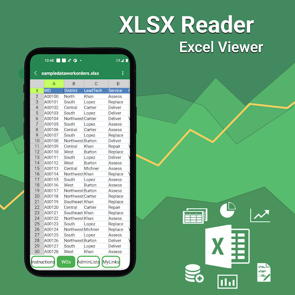 com excelviewer xlsxreader office with MyAndroid