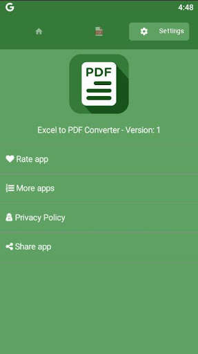 Run android online APK XLSX to PDF Converter from MyAndroid or emulate XLSX to PDF Converter using MyAndroid