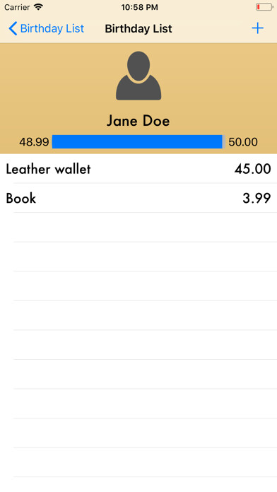 Emulate iPhone app Xmas & Birthday Gift List using MyAndroid Emulate iPhone app Xmas & Birthday Gift List using MyAndroid