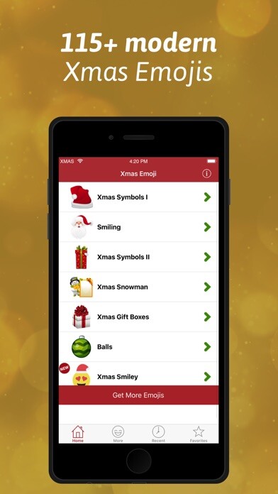 Emulate iPhone app Xmas Emoji using MyAndroid