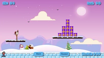 Emulate iPhone app X-Mas Slingshot Fun using MyAndroid