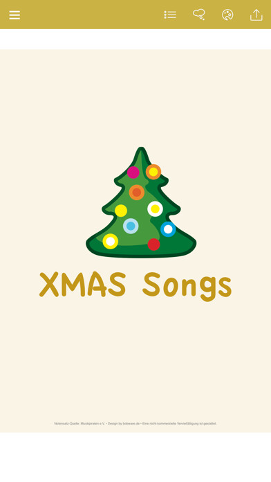 Emulate iPhone app Xmas Songs in German using MyAndroid