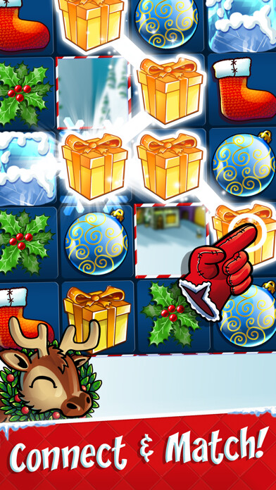Emulate iPhone app Xmas Swipe - Christmas Connect using MyAndroid