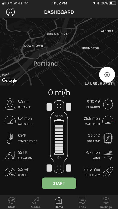 Emulate iPhone app Xmatic - Electric Skateboard using MyAndroid