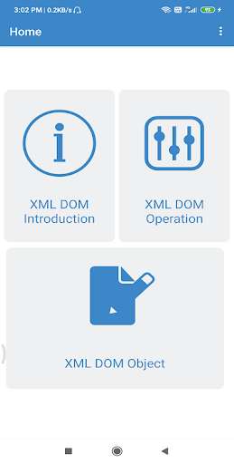 Run android online APK XML DOM Tutorial from MyAndroid or emulate XML DOM Tutorial using MyAndroid