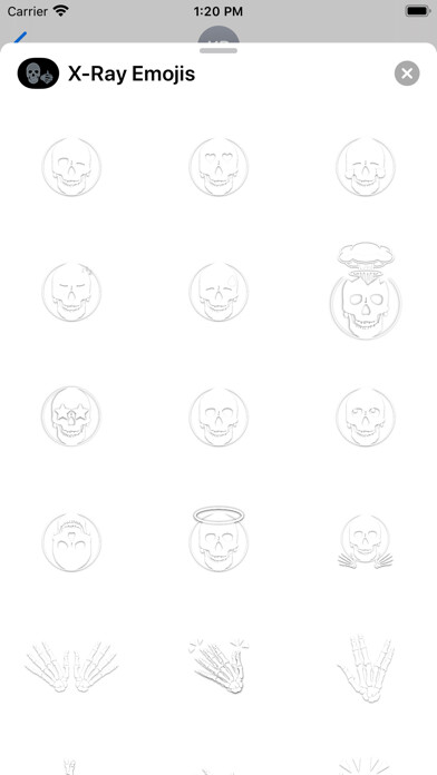 Emulate iPhone app X-Ray Emojis using MyAndroid