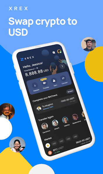 Run android online APK XREX — Crypto swap to USD from MyAndroid or emulate XREX — Crypto swap to USD using MyAndroid