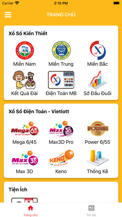 Emulate iPhone app Xổ Số Minh Chính using MyAndroid