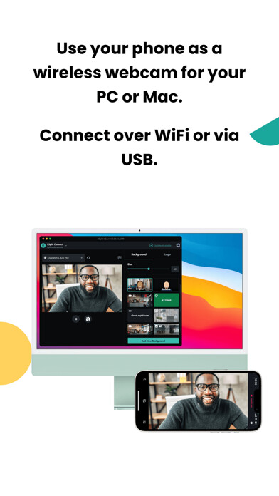 Emulate iPhone app XSplit Connect: Webcam using MyAndroid