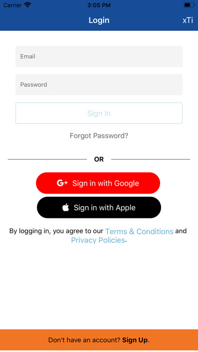 Emulate iPhone app xTi Staff using MyAndroid