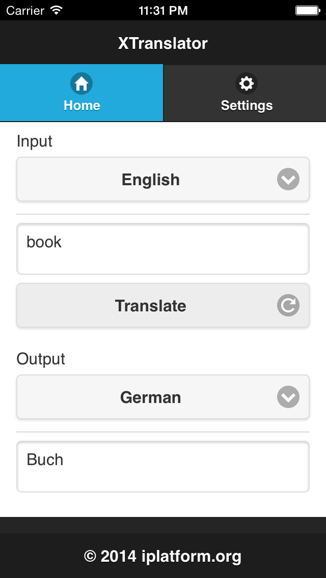 Emulate iPhone app XTranslator for iOS using MyAndroid