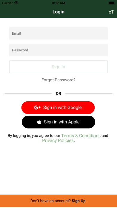 Emulate iPhone app xT Salon Tickets Management using MyAndroid
