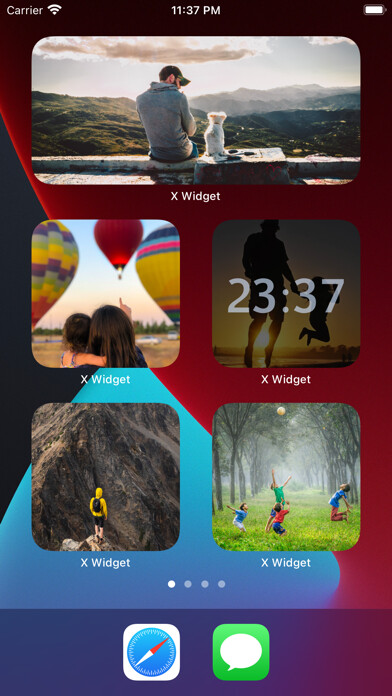 Emulate iPhone app X Widget using MyAndroid