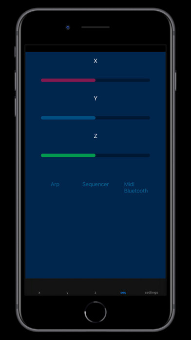 Emulate iPhone app XYZ Synth using MyAndroid