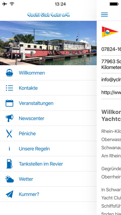 Emulate iPhone app Yacht Club Lahr e.V. using MyAndroid
