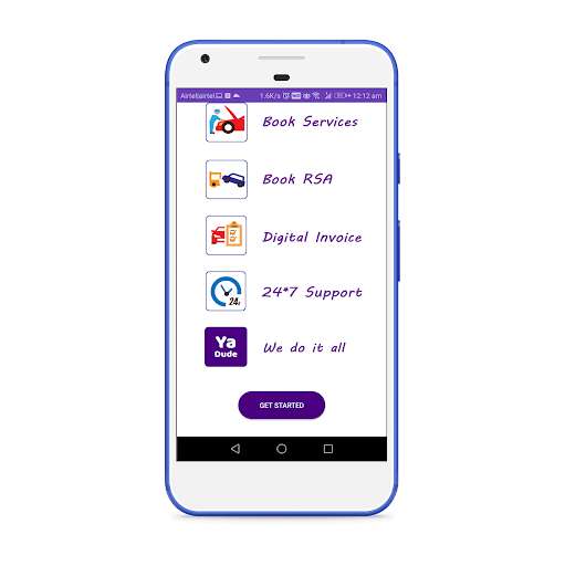 Run android online APK YaDude -  Best Car/Bike Servicing App from MyAndroid or emulate YaDude -  Best Car/Bike Servicing App using MyAndroid