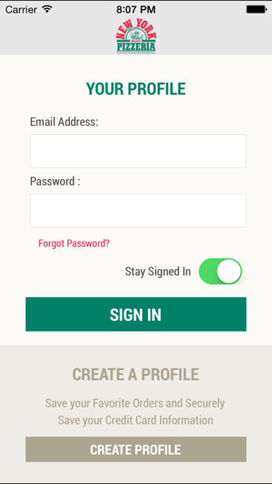 Emulate iPhone app Yaghi’s Pizzeria using MyAndroid