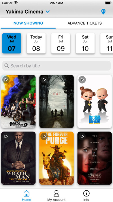 Emulate iPhone app Yakima Theaters using MyAndroid Emulate iPhone app Yakima Theaters using MyAndroid