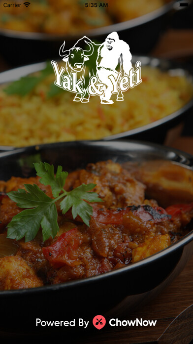 Emulate iPhone app Yak & Yeti Restaurant using MyAndroid