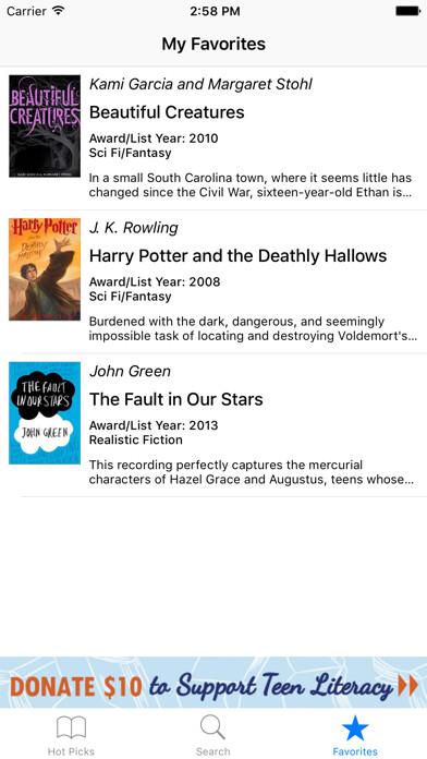 Emulate iPhone app YALSA’s Teen Book Finder using MyAndroid Emulate iPhone app YALSA’s Teen Book Finder using MyAndroid