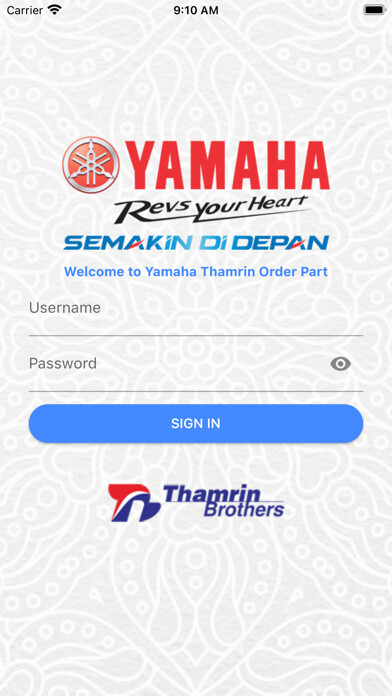 Emulate iPhone app Yamaha Thamrin Order Part using MyAndroid Emulate iPhone app Yamaha Thamrin Order Part using MyAndroid
