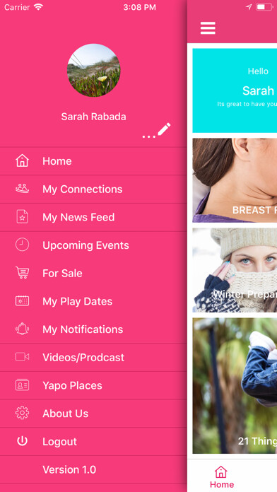 Emulate iPhone app YAPO for Mums using MyAndroid