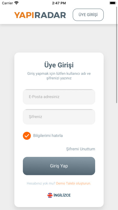 Emulate iPhone app YapıRadar using MyAndroid