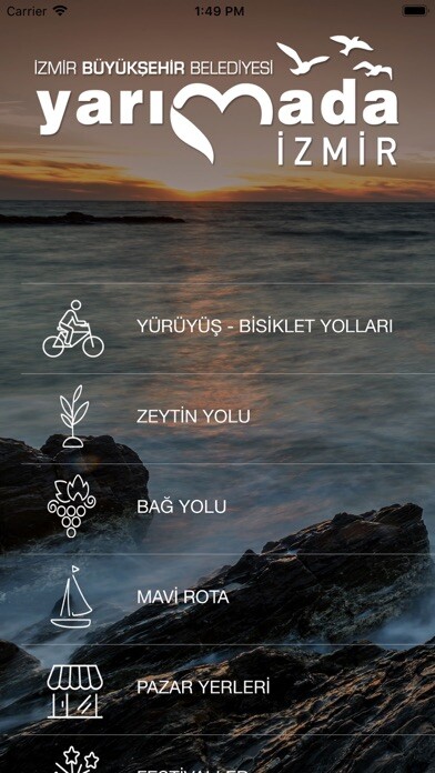 Emulate iPhone app Yarımada İzmir using MyAndroid