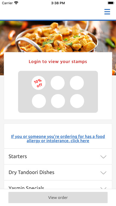 Emulate iPhone app Yasmin Indian Takeaway, using MyAndroid Emulate iPhone app Yasmin Indian Takeaway, using MyAndroid