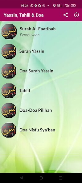 Run android online APK YASSIN, Tahlil  Himpunan DOA from MyAndroid or emulate YASSIN, Tahlil  Himpunan DOA using MyAndroid