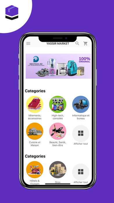 Emulate iPhone app Yassir Market using MyAndroid