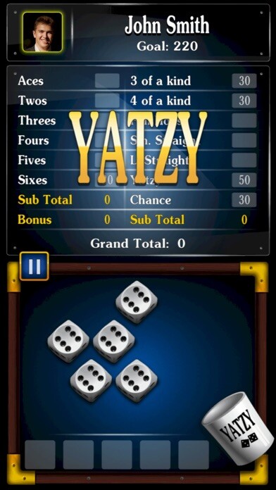 Emulate iPhone app Yatzy Dice Game for Buddies using MyAndroid