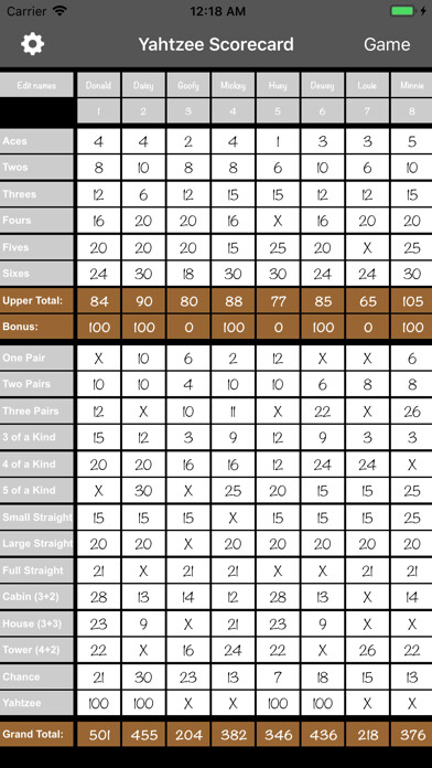 Emulate iPhone app Yatzy Scorecard using MyAndroid Emulate iPhone app Yatzy Scorecard using MyAndroid