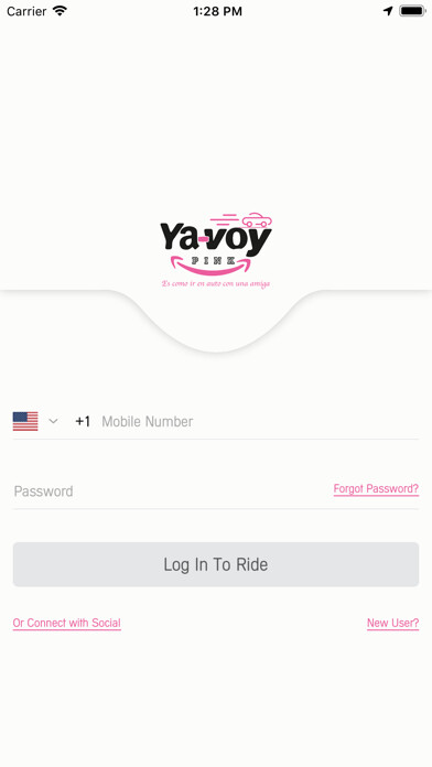 Emulate iPhone app Ya Voy PINK - De mujer a mujer using MyAndroid