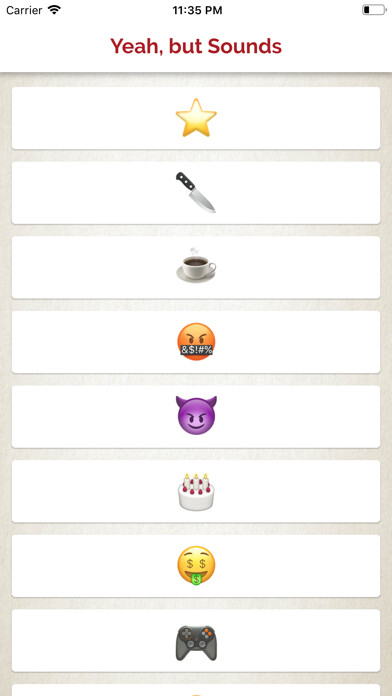 Emulate iPhone app Yeah, But Sounds using MyAndroid