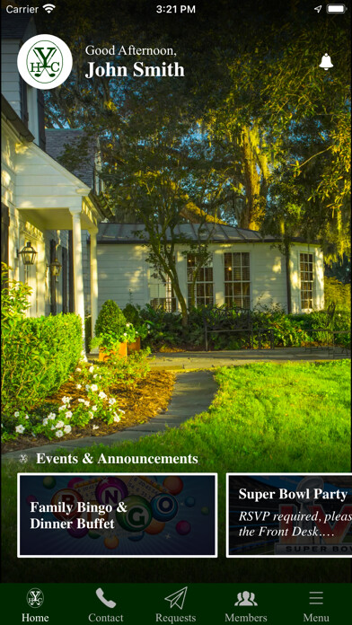 Emulate iPhone app Yeamans Hall Club using MyAndroid Emulate iPhone app Yeamans Hall Club using MyAndroid