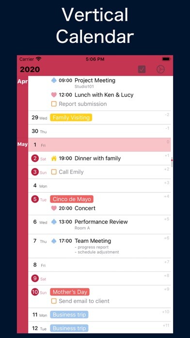 Emulate iPhone app YearCal - Vertical Calendar using MyAndroid Emulate iPhone app YearCal - Vertical Calendar using MyAndroid