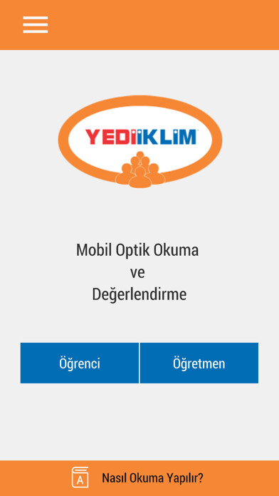 Emulate iPhone app Yediiklim Optik Okuma using MyAndroid