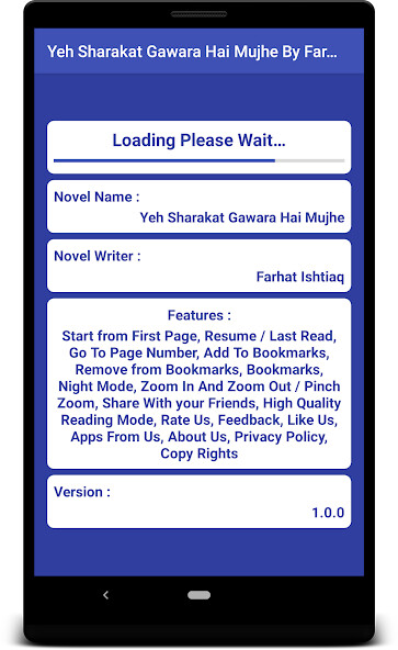 Run android online APK Yeh Sharakat Gawara Hai Mujhe By Farhat Ishtiaq from MyAndroid or emulate Yeh Sharakat Gawara Hai Mujhe By Farhat Ishtiaq using MyAndroid