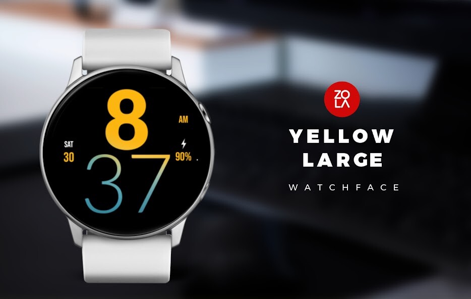 Run android online APK Yellow Large Watch Face from MyAndroid or emulate Yellow Large Watch Face using MyAndroid
