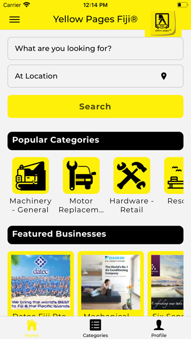 Emulate iPhone app Yellow Pages Fiji using MyAndroid Emulate iPhone app Yellow Pages Fiji using MyAndroid