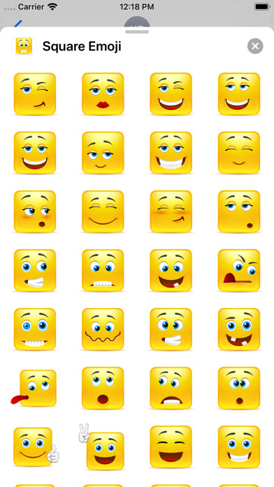 Emulate iPhone app Yellow Square Smileys Emoticon using MyAndroid Emulate iPhone app Yellow Square Smileys Emoticon using MyAndroid