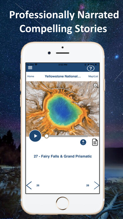 Emulate iPhone app Yellowstone Audio Tour Guide using MyAndroid