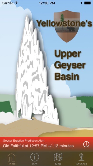 Emulate iPhone app Yellowstone Geysers - Upper using MyAndroid Emulate iPhone app Yellowstone Geysers - Upper using MyAndroid