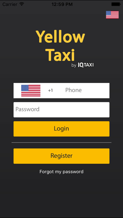 Emulate iPhone app Yellow Taxi Service Bridgeport using MyAndroid