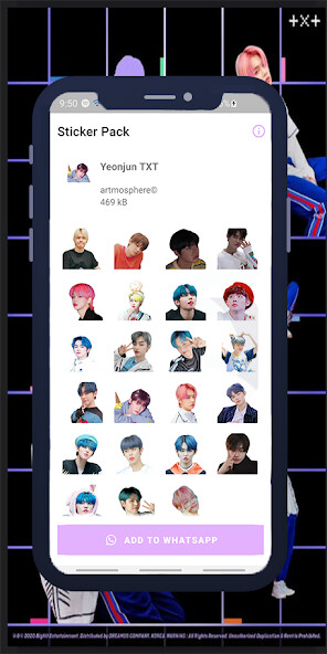 Run android online APK Yeonjun TXT WASticker from MyAndroid or emulate Yeonjun TXT WASticker using MyAndroid