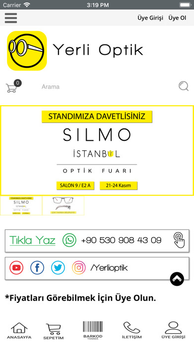 Emulate iPhone app Yerli Optik using MyAndroid